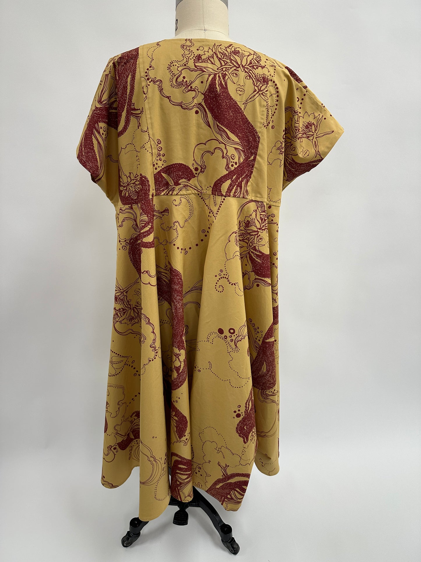 Nu Dress | Dream Ladies| Burgundy on Beige