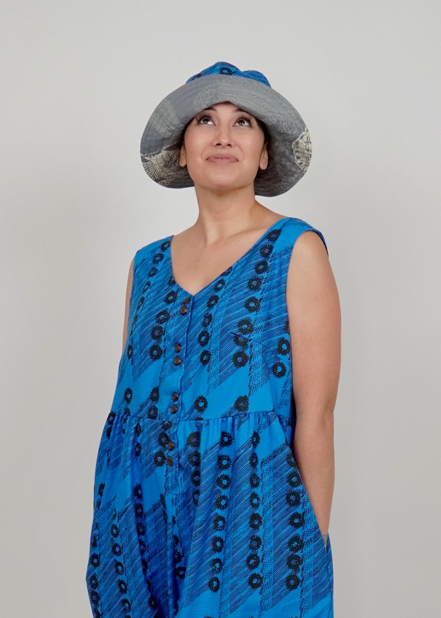 Romper | Wana Ohe Kapala | Black on Blue