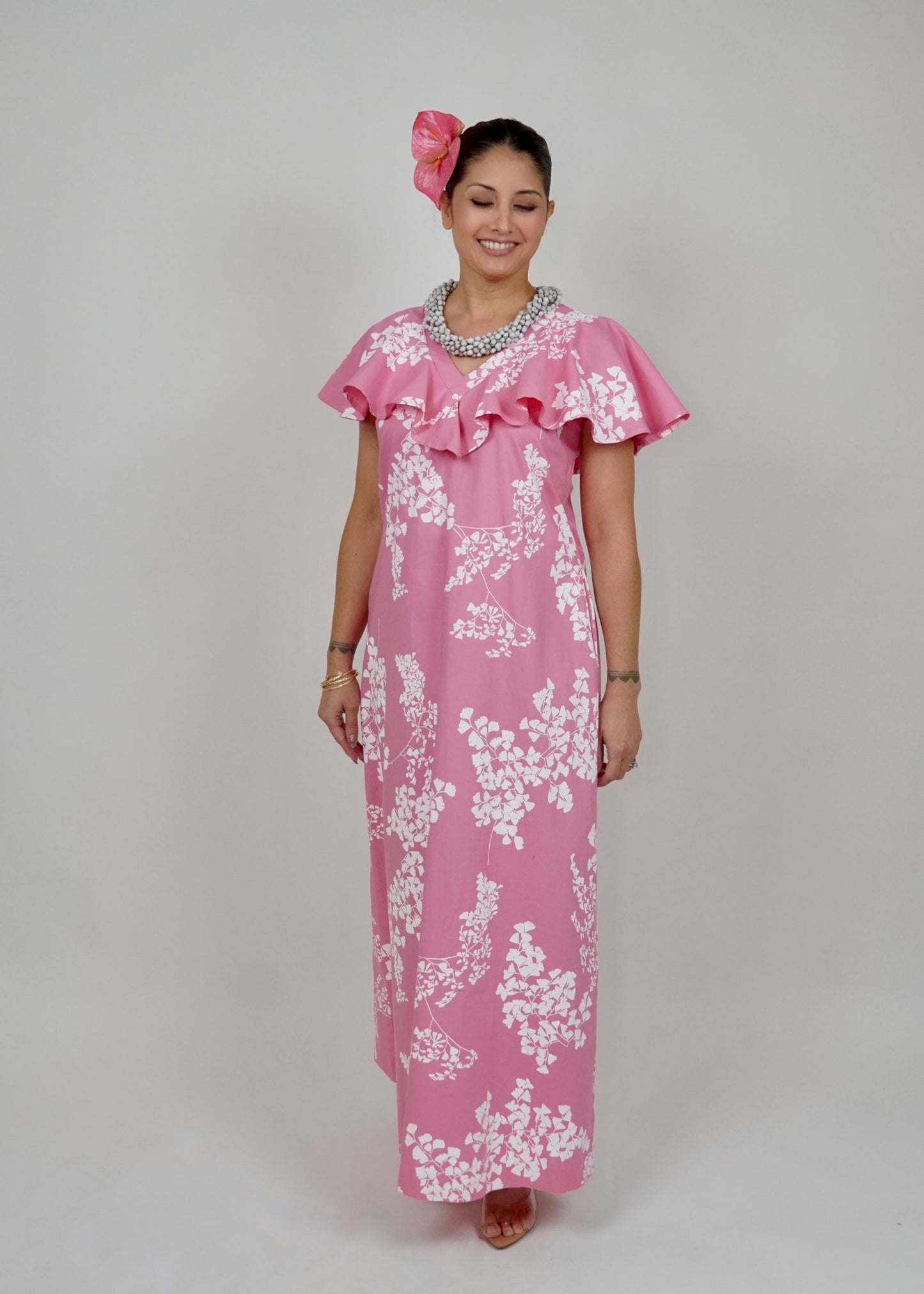 Meli mu'u |Iwa'iwa | White on Pink