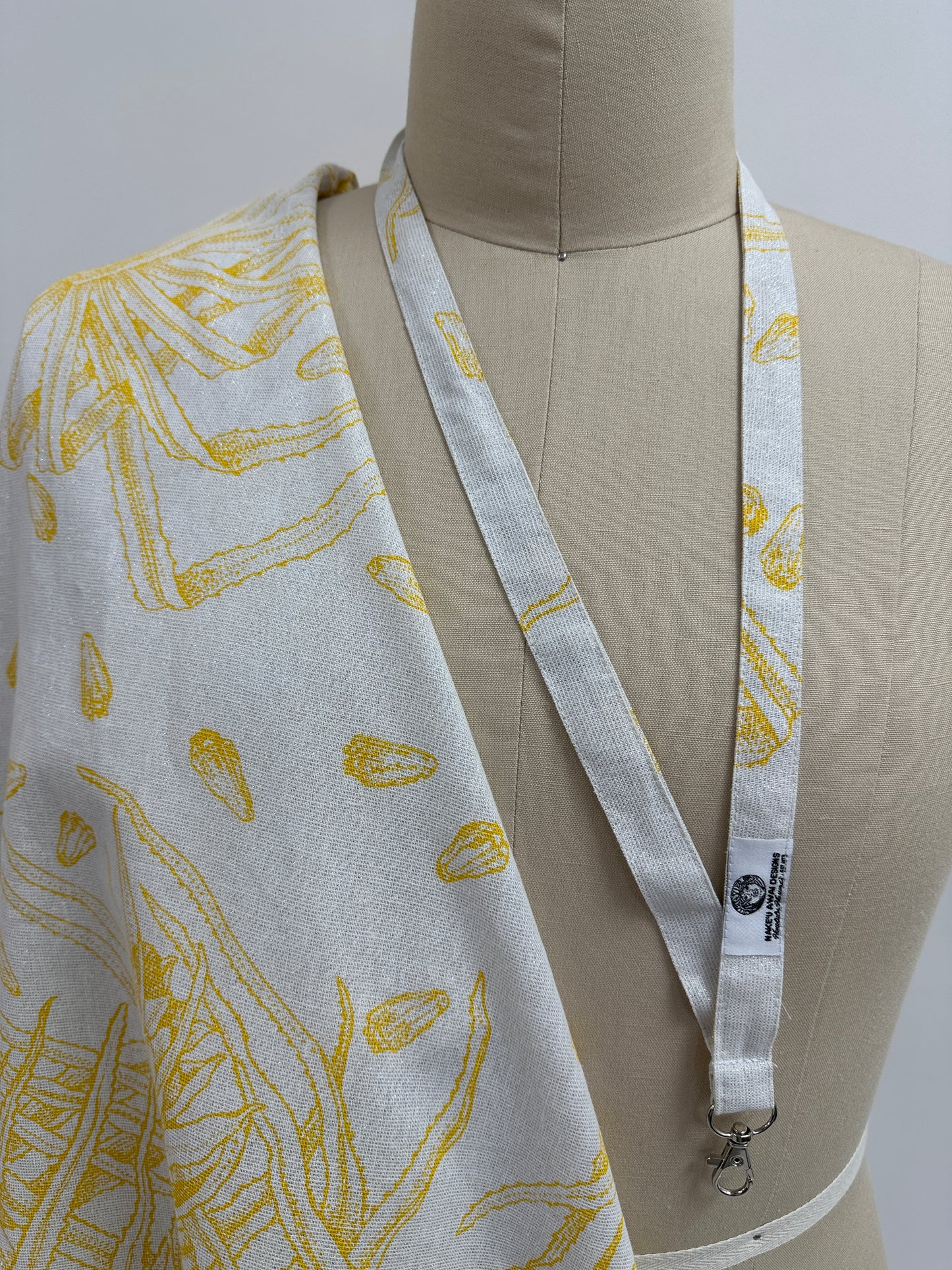 Lanyard | Glitter Hala | Yellow on White