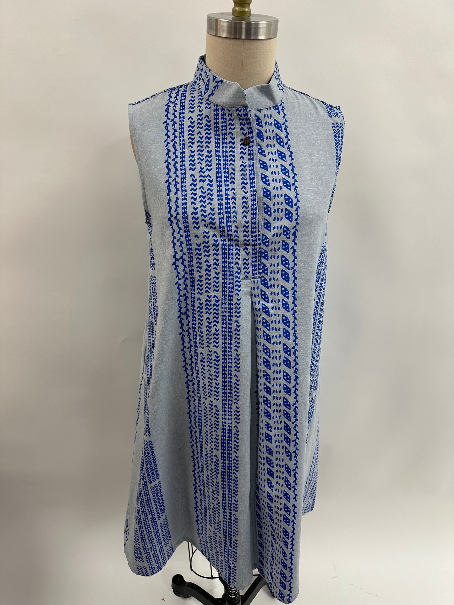 Kāʻilihiwa Dress | Ohe Kapala | Light Blue on Blue