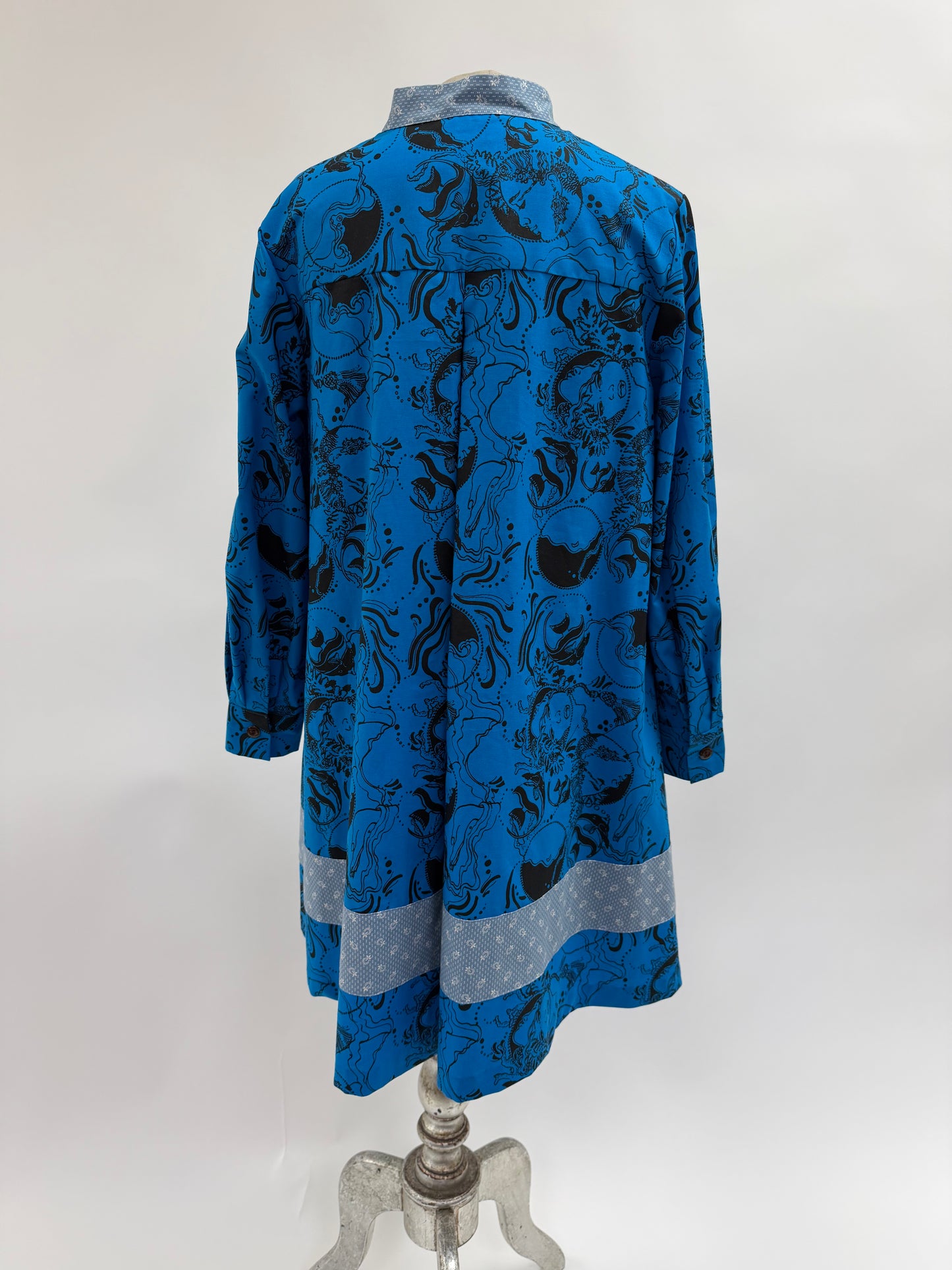 Sky Dress | Coral Reef | Black on Turquoise