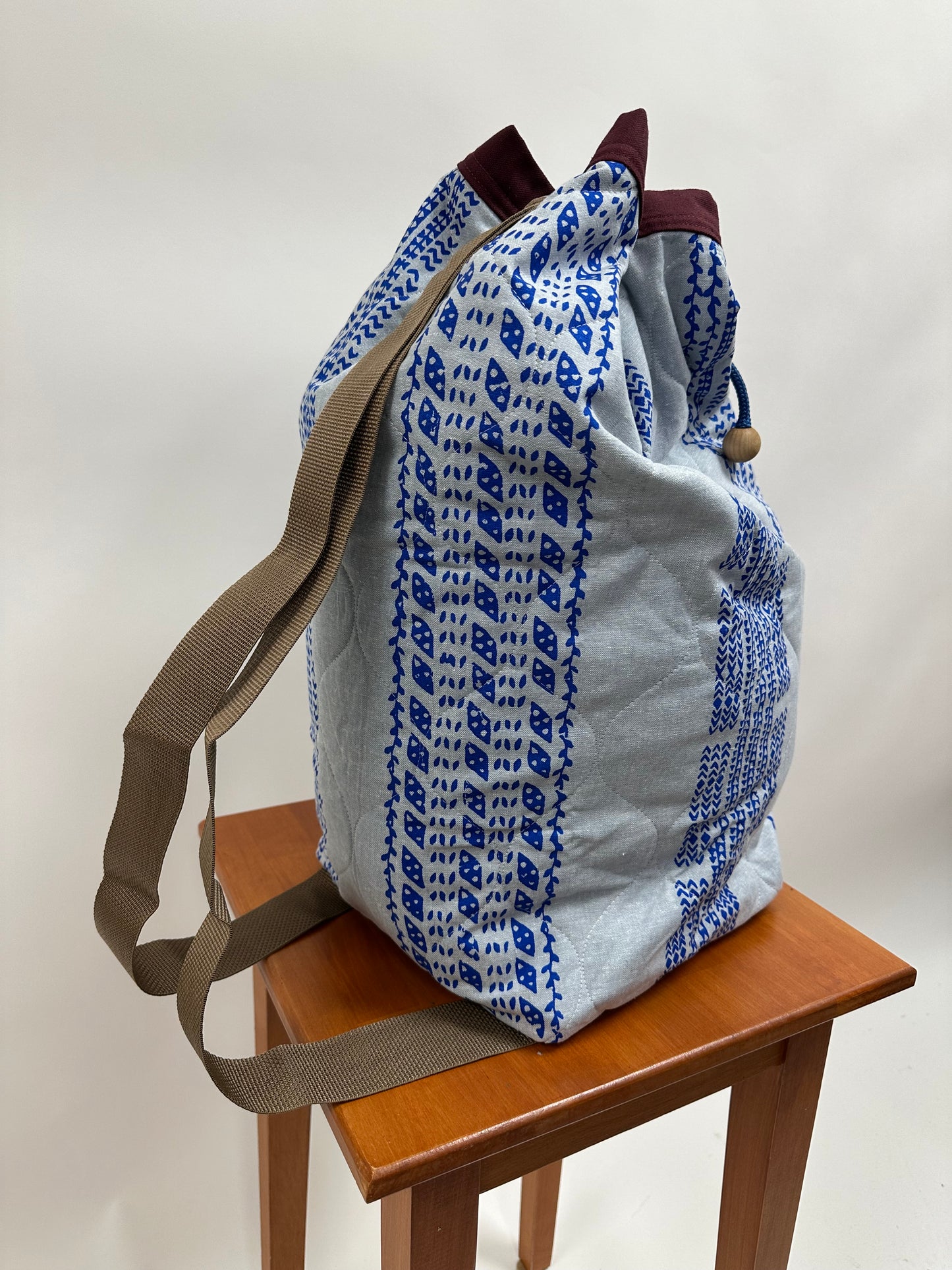 Hula Bag | Ohe Kapala | Blue on Light Blue