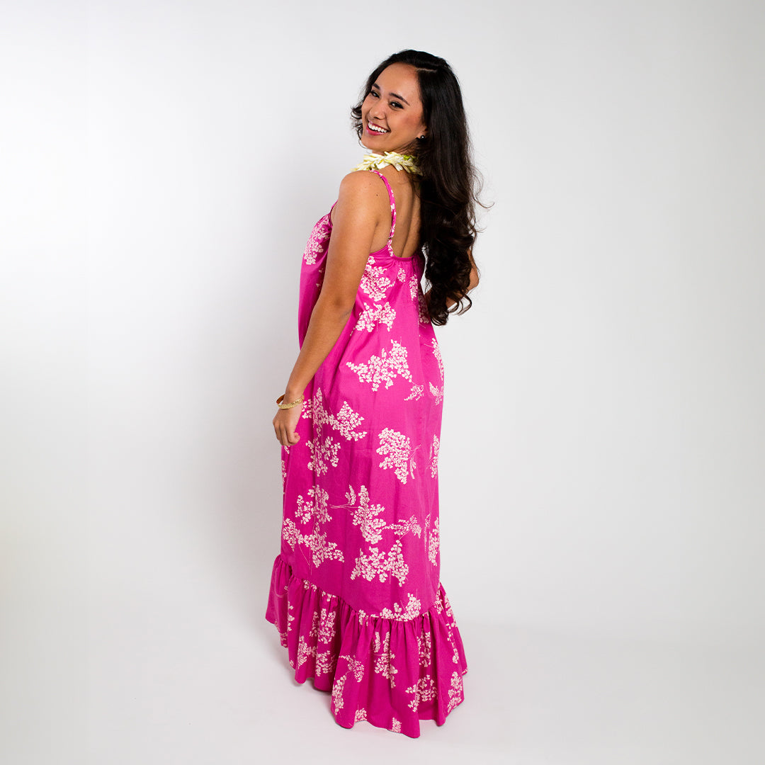 Maxi Dress | ʻIwaʻiwa Liʻi | Light Pink on Pink