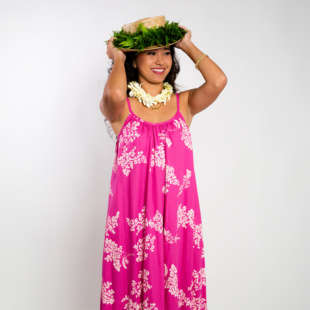 Maxi Dress | ʻIwaʻiwa Liʻi | Light Pink on Pink