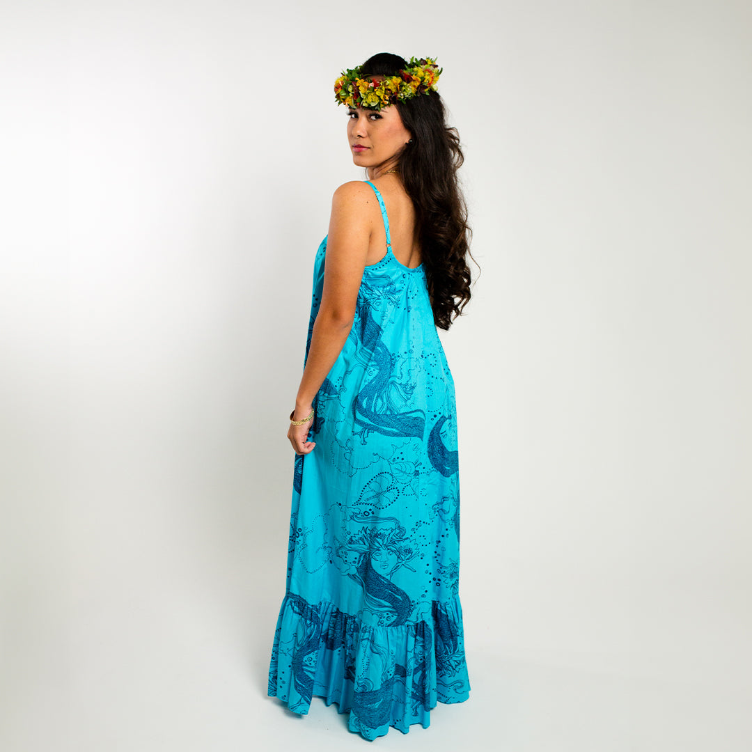 Maxi Dress | Dream Ladies | Blue on Turquoise