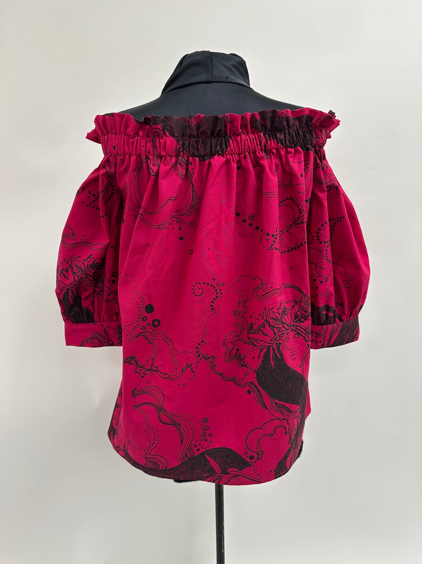 Sassy Blouse | Dream Ladies | Black on Raspberry