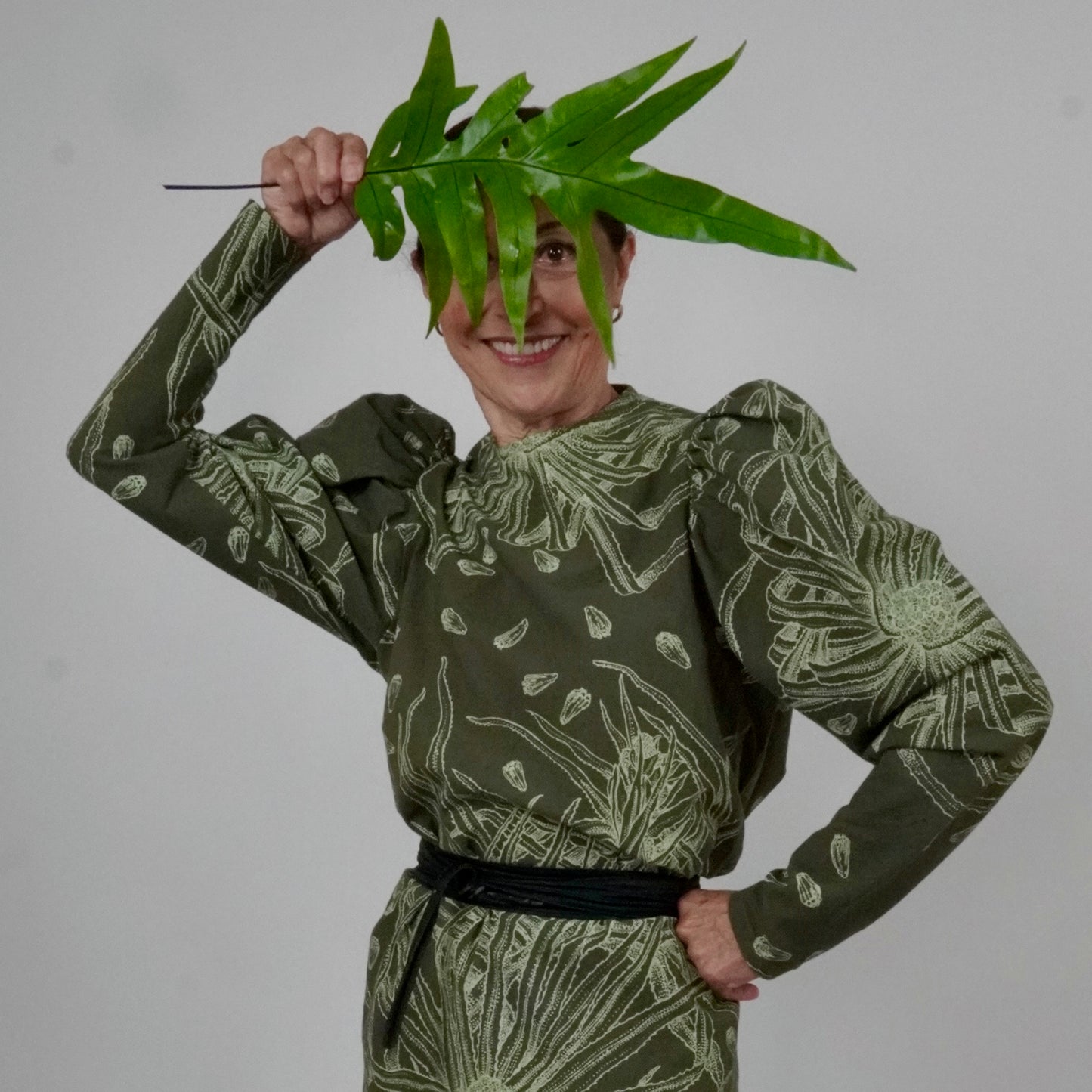 Ka'iulani Blouse | Hala | Green on Green