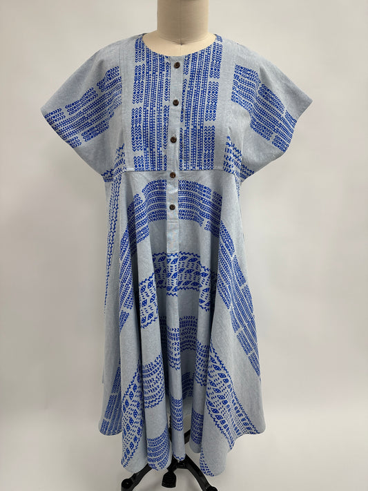 Nu Dress l Ohe Kapala | Blue on Light Blue