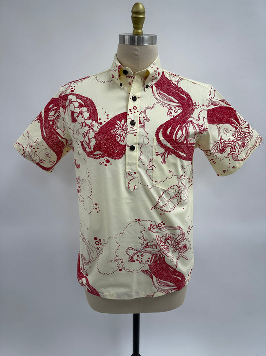 Pull Over Aloha Shirt | Dream Ladies | Red on Meringue