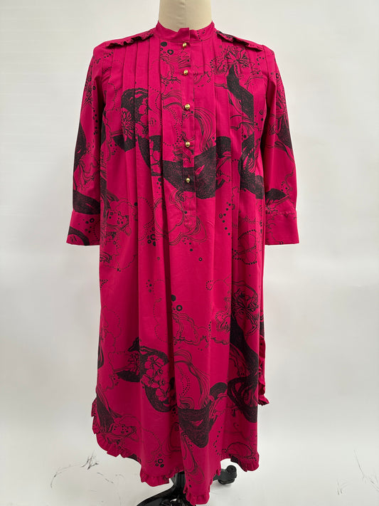 Bete Demi Nightshirt | Dream Ladies | Black on Pomegranate