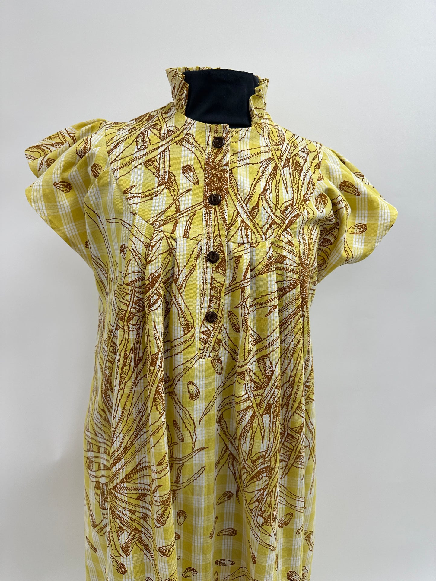 Nani Mu'u | Hala | Brown on Chartreuse Palaka