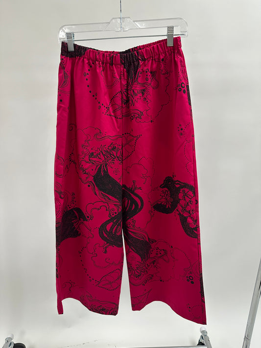 Culottes | Dream Ladies | Black on Raspberry