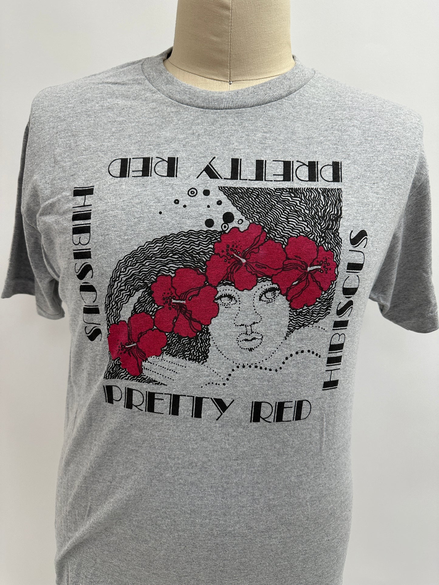 Grey Hibiscus Tee