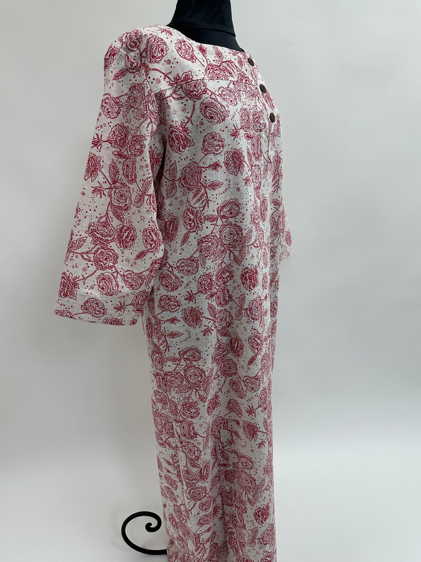 Three Button Mu’u | Glitter Lokelani | Red on Print