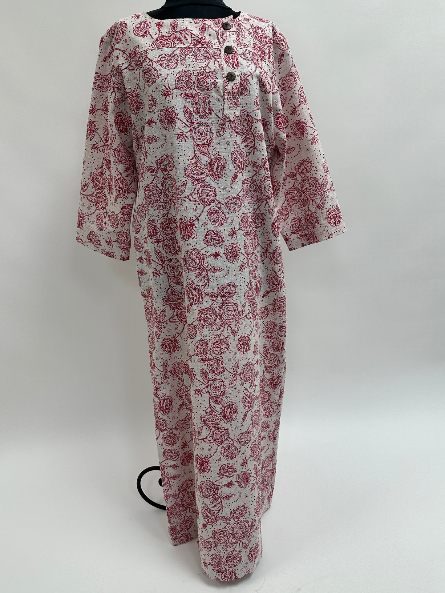 Three Button Mu’u | Glitter Lokelani | Red on Print