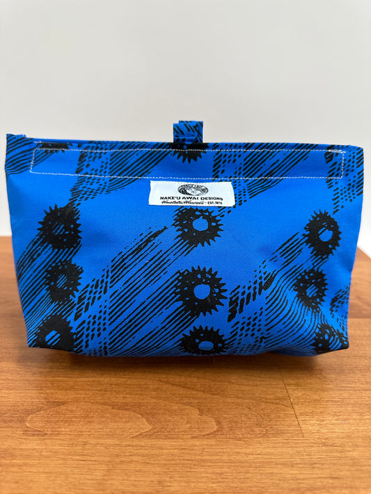 Nake'u pouch | Wana Ohe Kapala | Black on Blue
