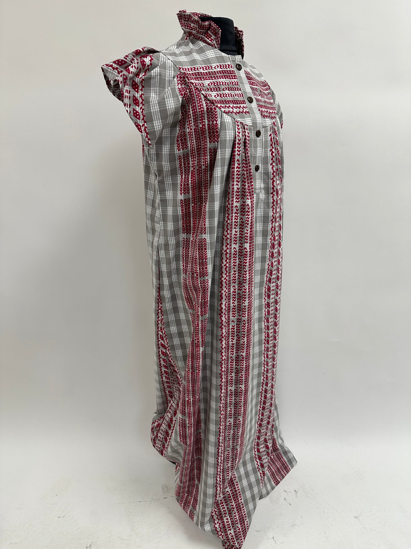 Nani Mu'u | Ohe Kapala | Red on Gray Palaka