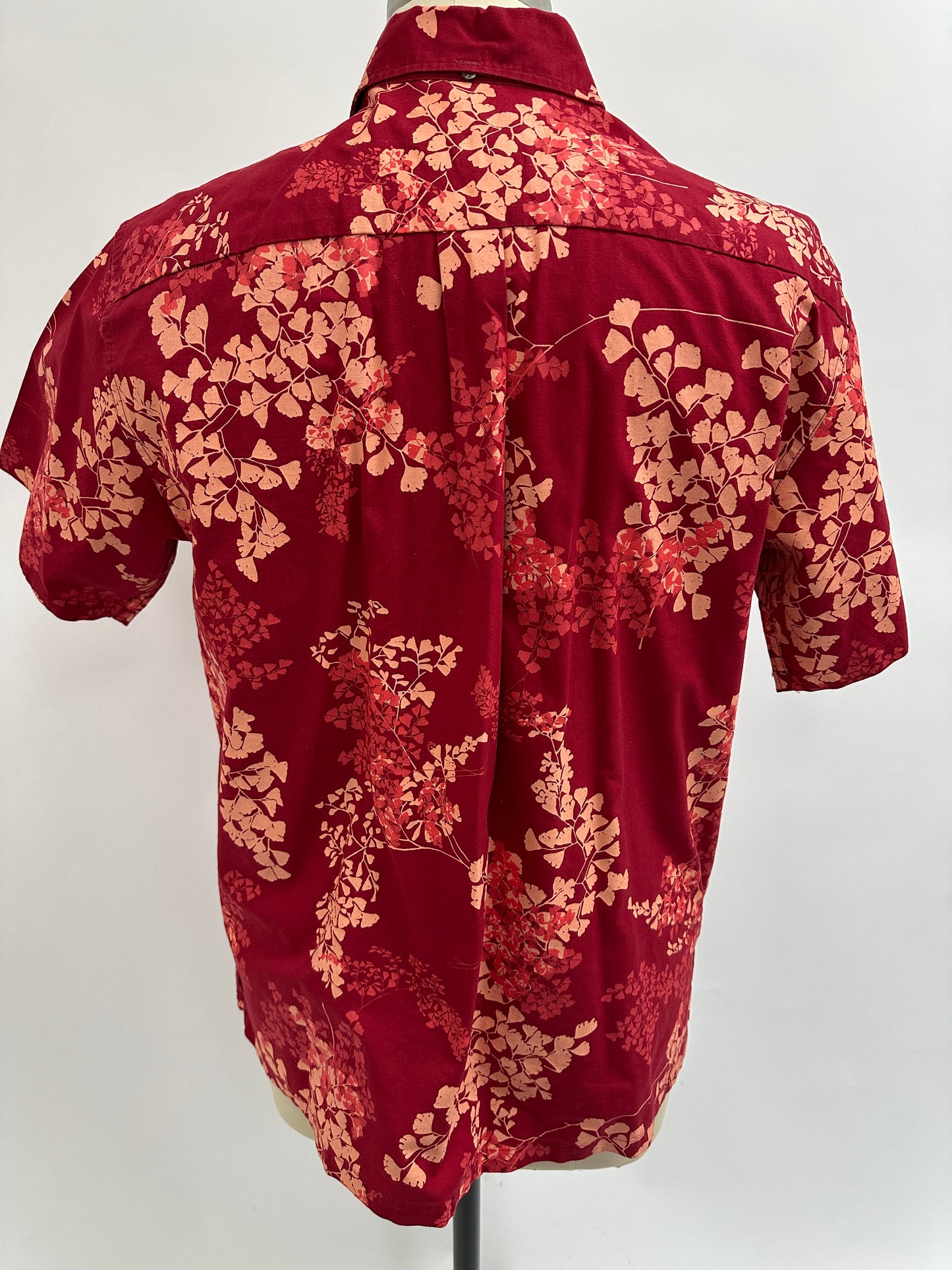 Pre-Loved Pull Over Aloha Shirt | Double Iwaiwa in Salmon and