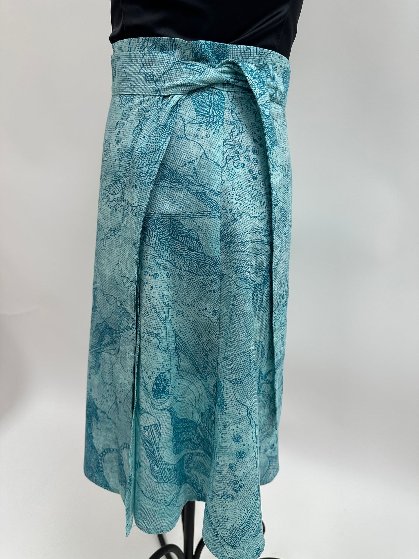 Sophie Wrap Skirt | Sea Dreams | Teal on Teal