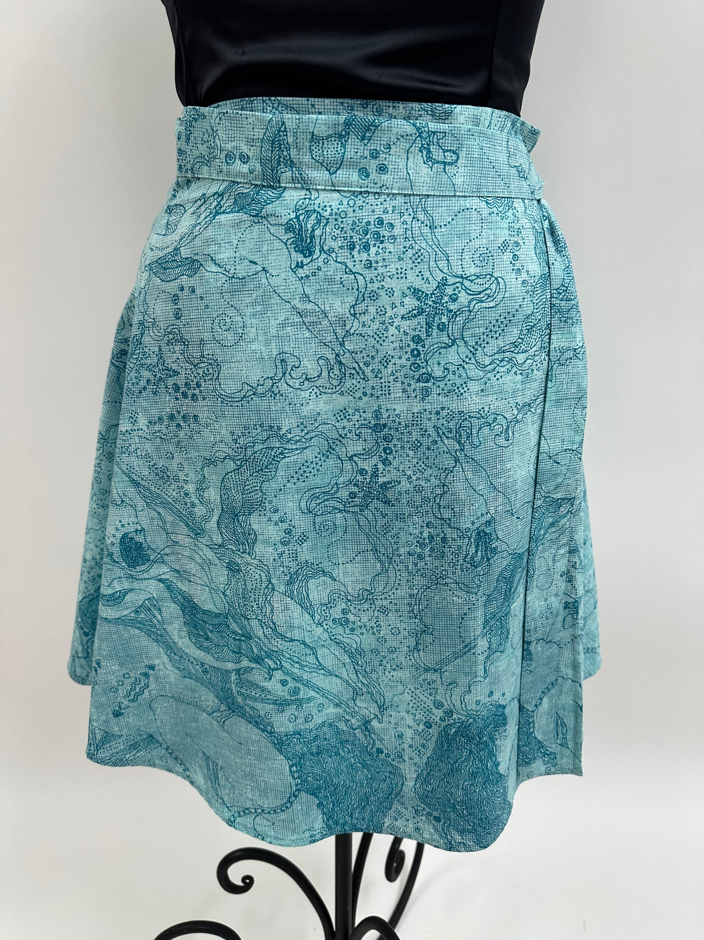 Sophie Wrap Skirt | Sea Dreams | Teal on Teal