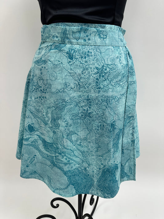 Sophie Wrap Skirt | Sea Dreams | Teal on Teal
