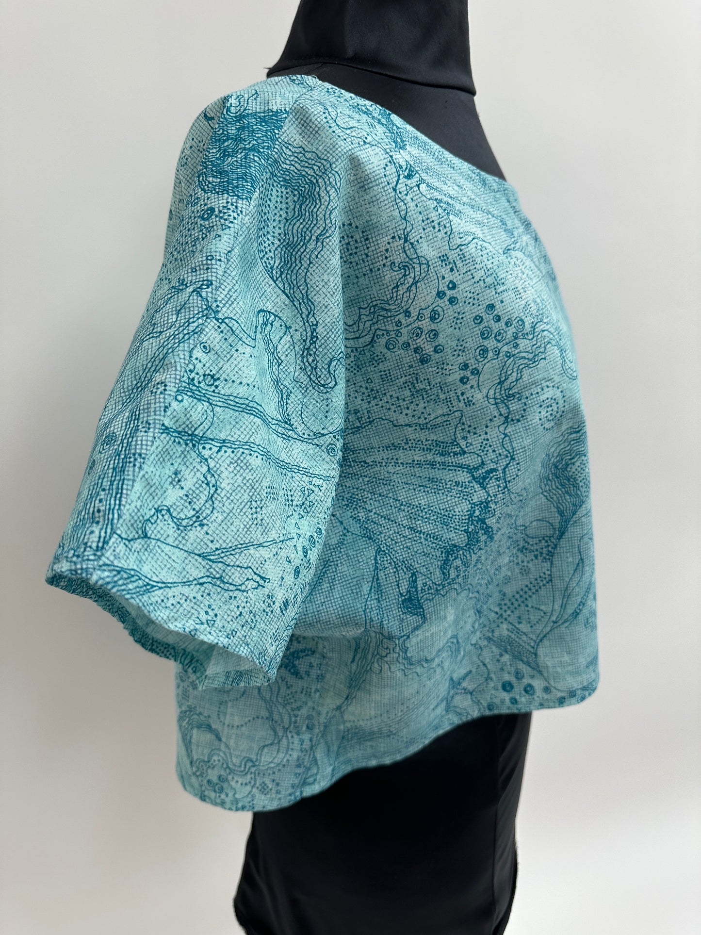 Sophie Crop Top | Sea Dreams | Teal on Teal