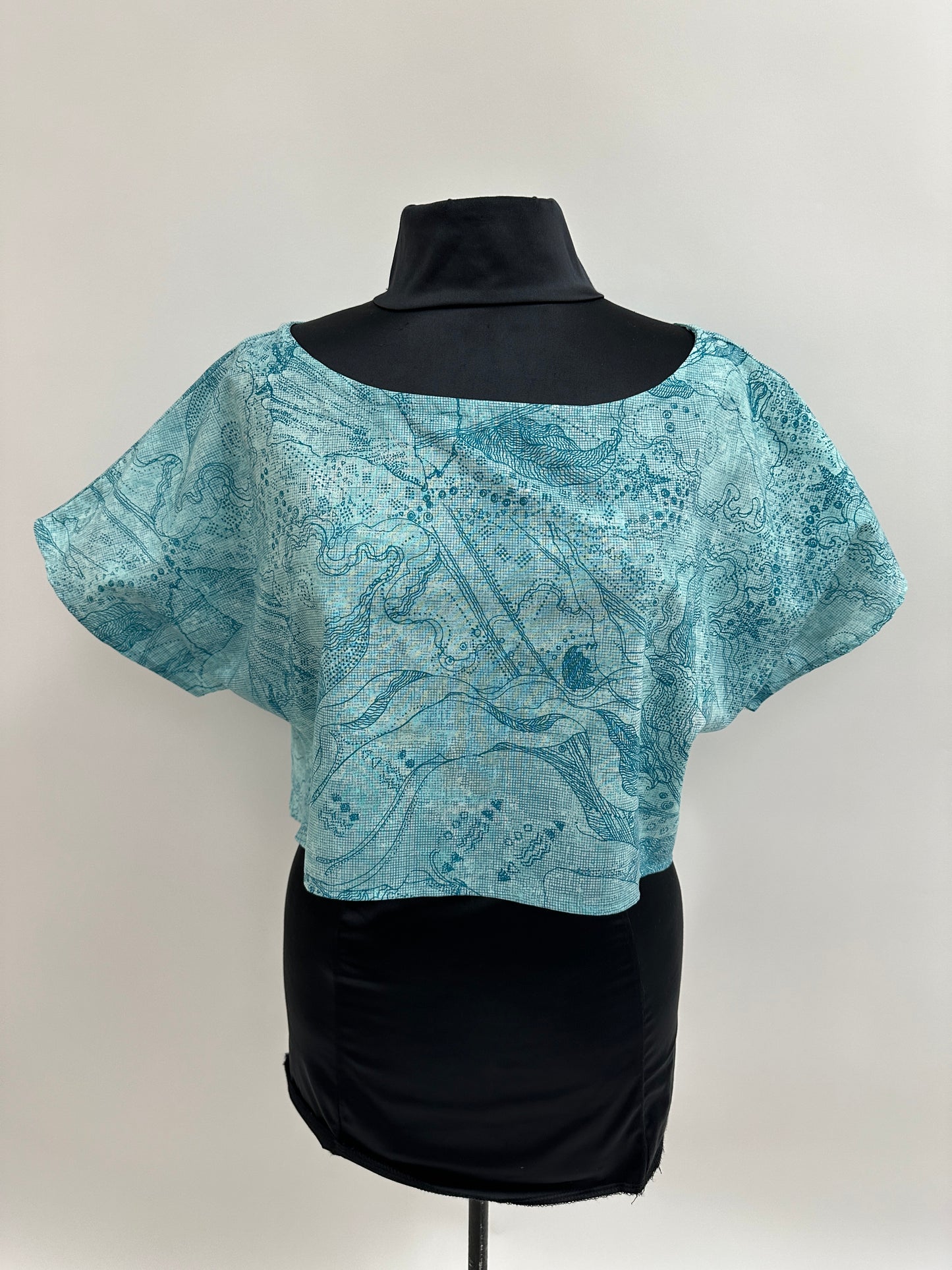 Sophie Crop Top | Sea Dreams | Teal on Teal