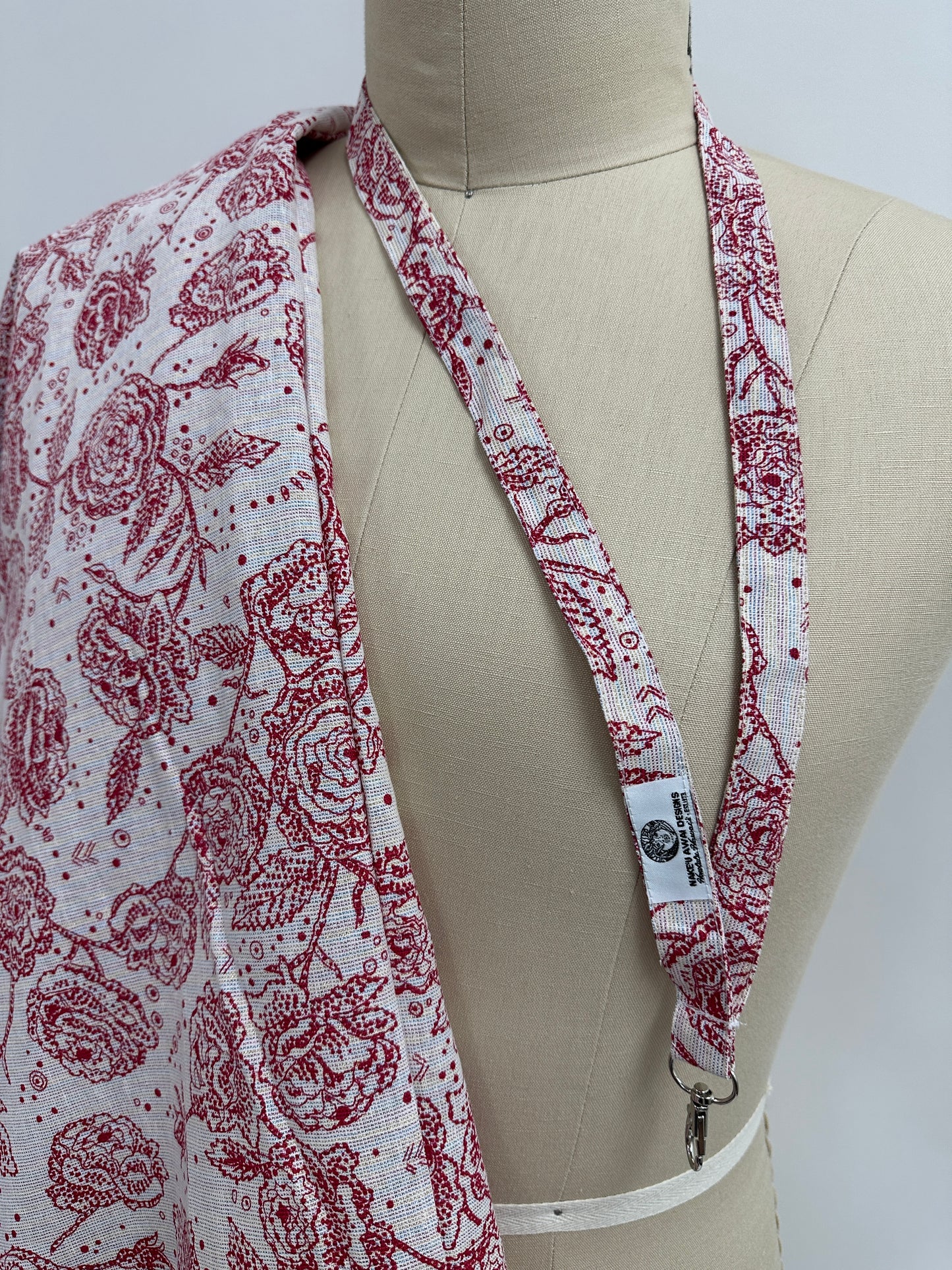 Lanyard | Glitter Lokelani | Red on Print