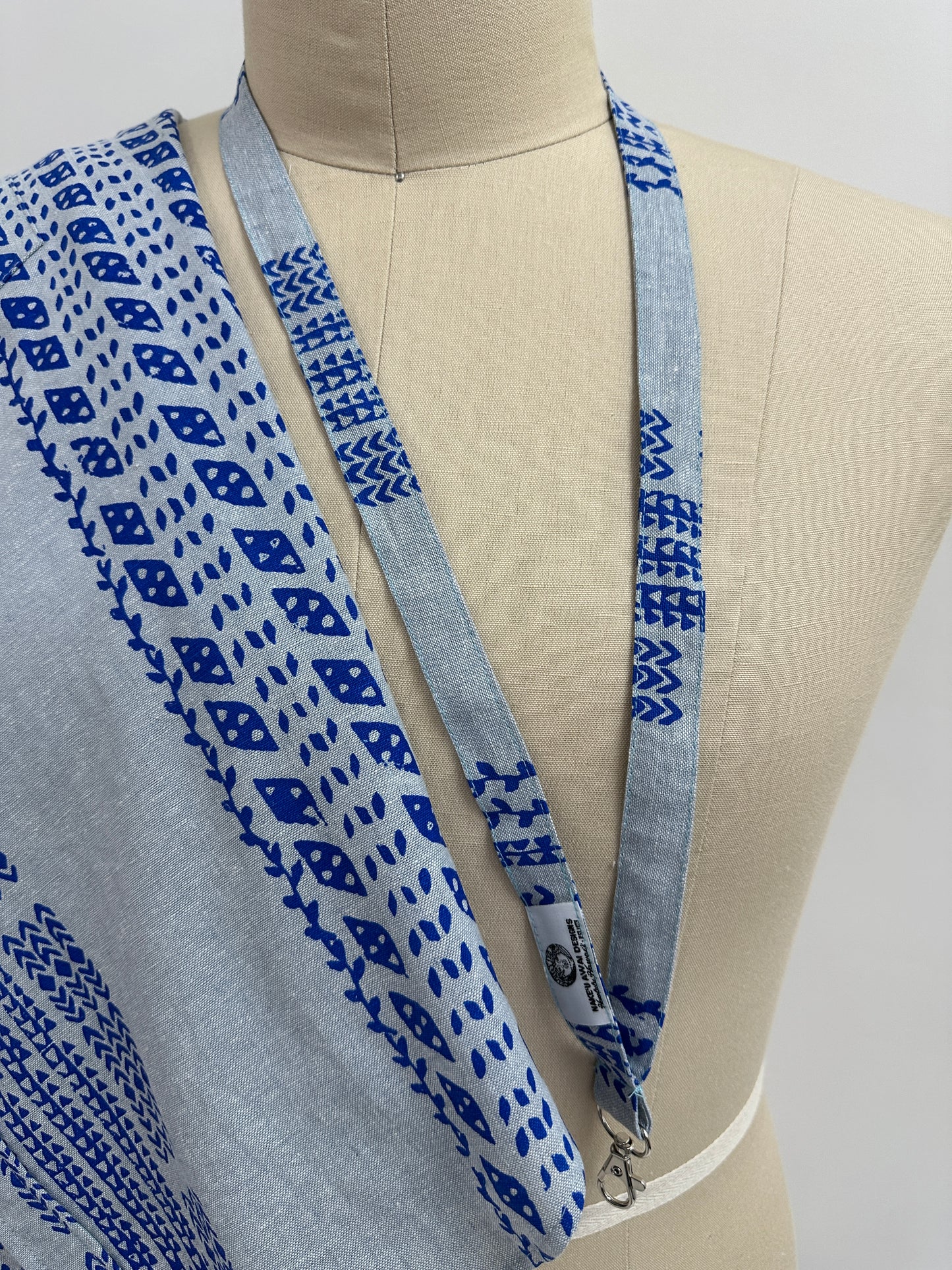 Lanyard | Ohe Kapala | Blue on Light Blue
