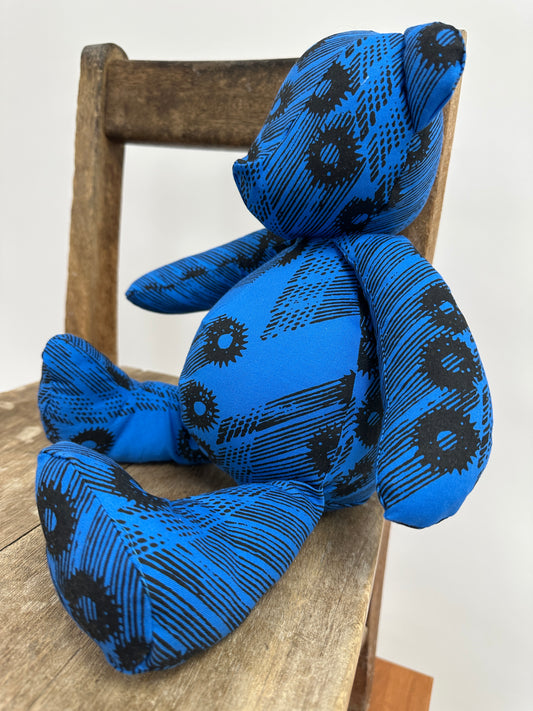 Teddy Bear | Wana Ohe Kapala | Parchment and Corsage on Turquoise