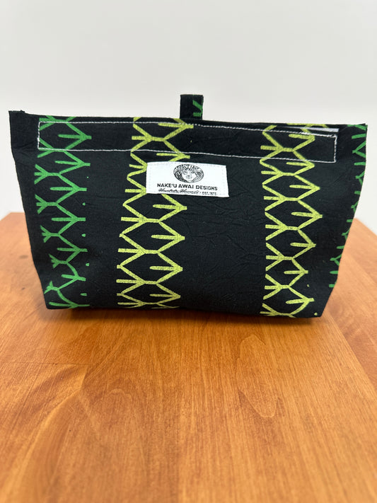 Nake'u pouch |  Ke'uke'u | Lime Green & Green on Black
