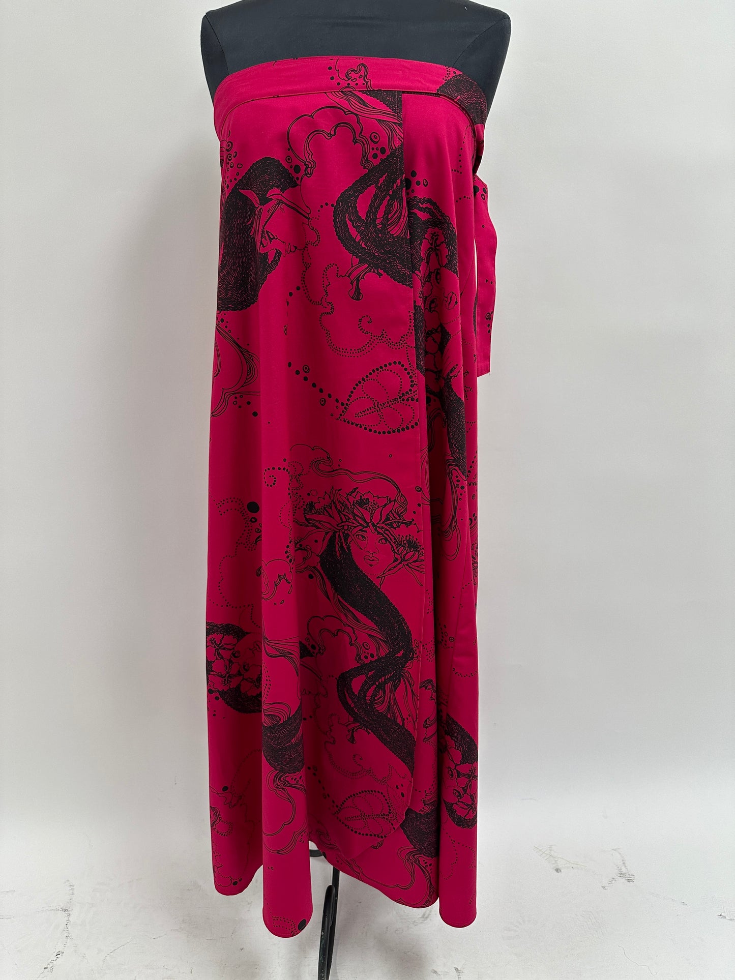Wrap Skirt | Dream Ladies  | Black on Raspberry