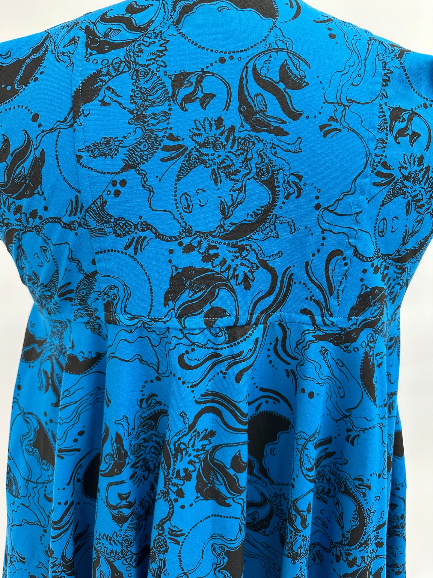 Nu Dress | Coral Reef | Black on Turquoise