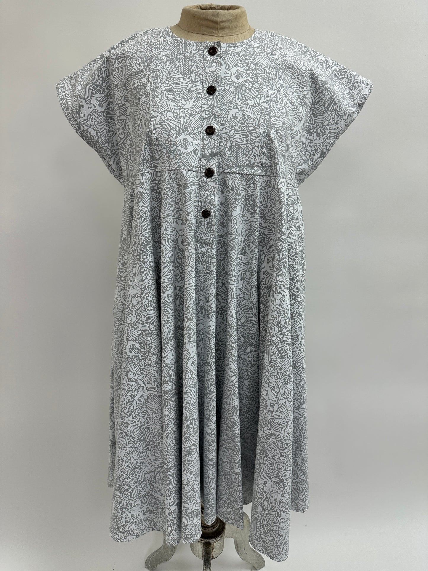 Nu Dress | On An Island With You | White on Grey
