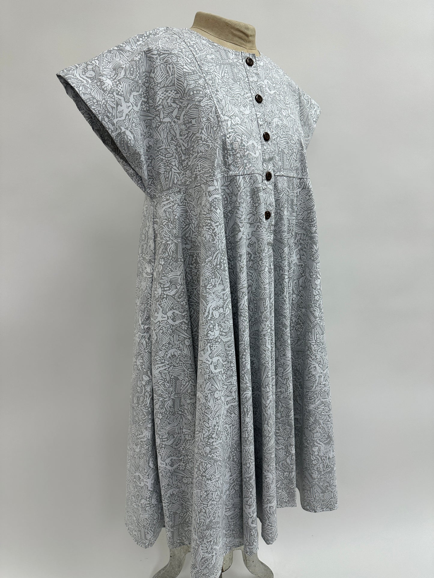 Nu Dress | On An Island With You | White on Grey