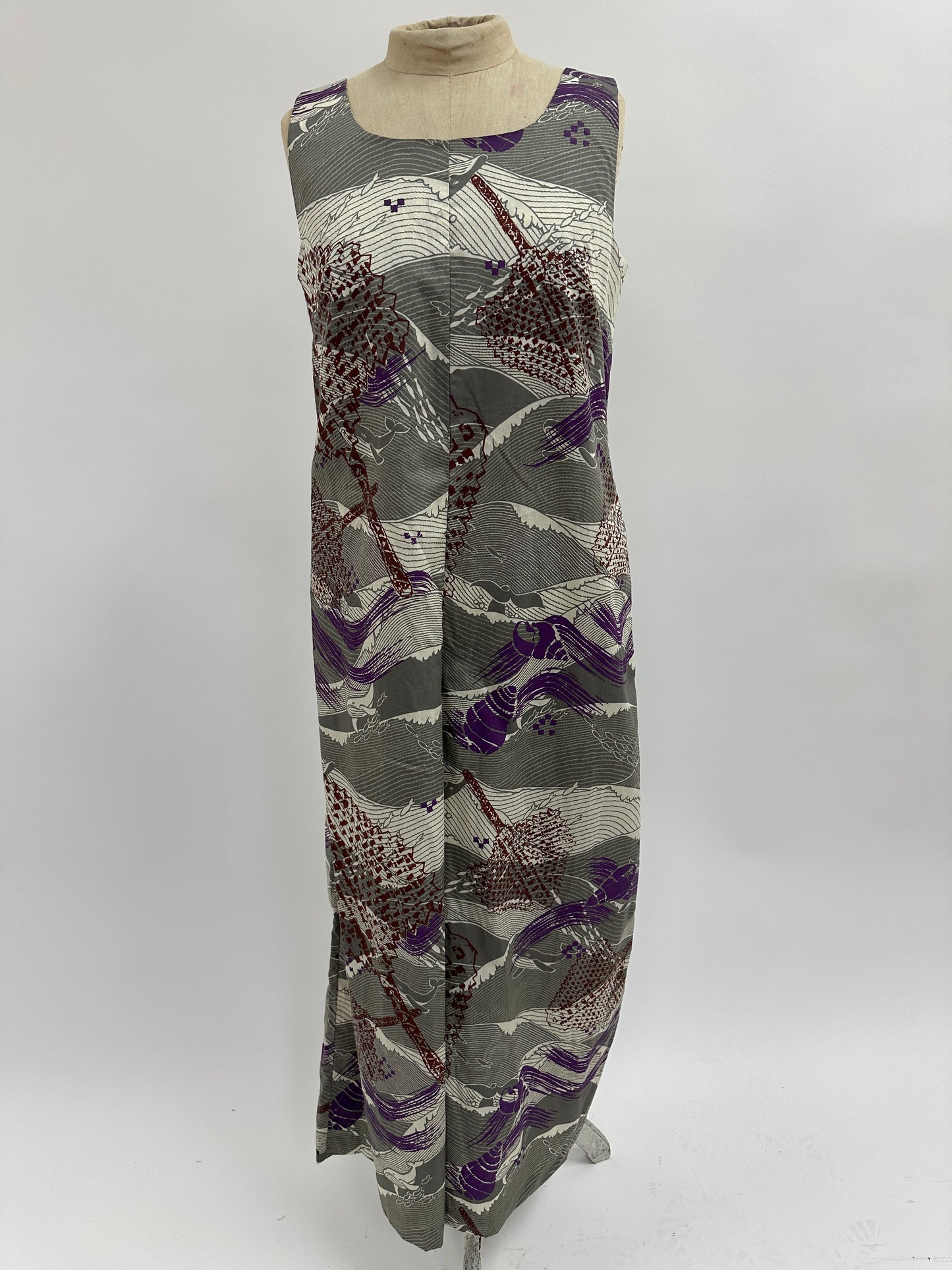 Jumpsuit| Fans & Shells on Whale print | Brown & Hibiscus on Grey