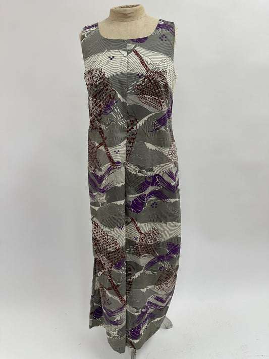 Jumpsuit| Fans & Shells on Whale print | Brown & Hibiscus on Grey