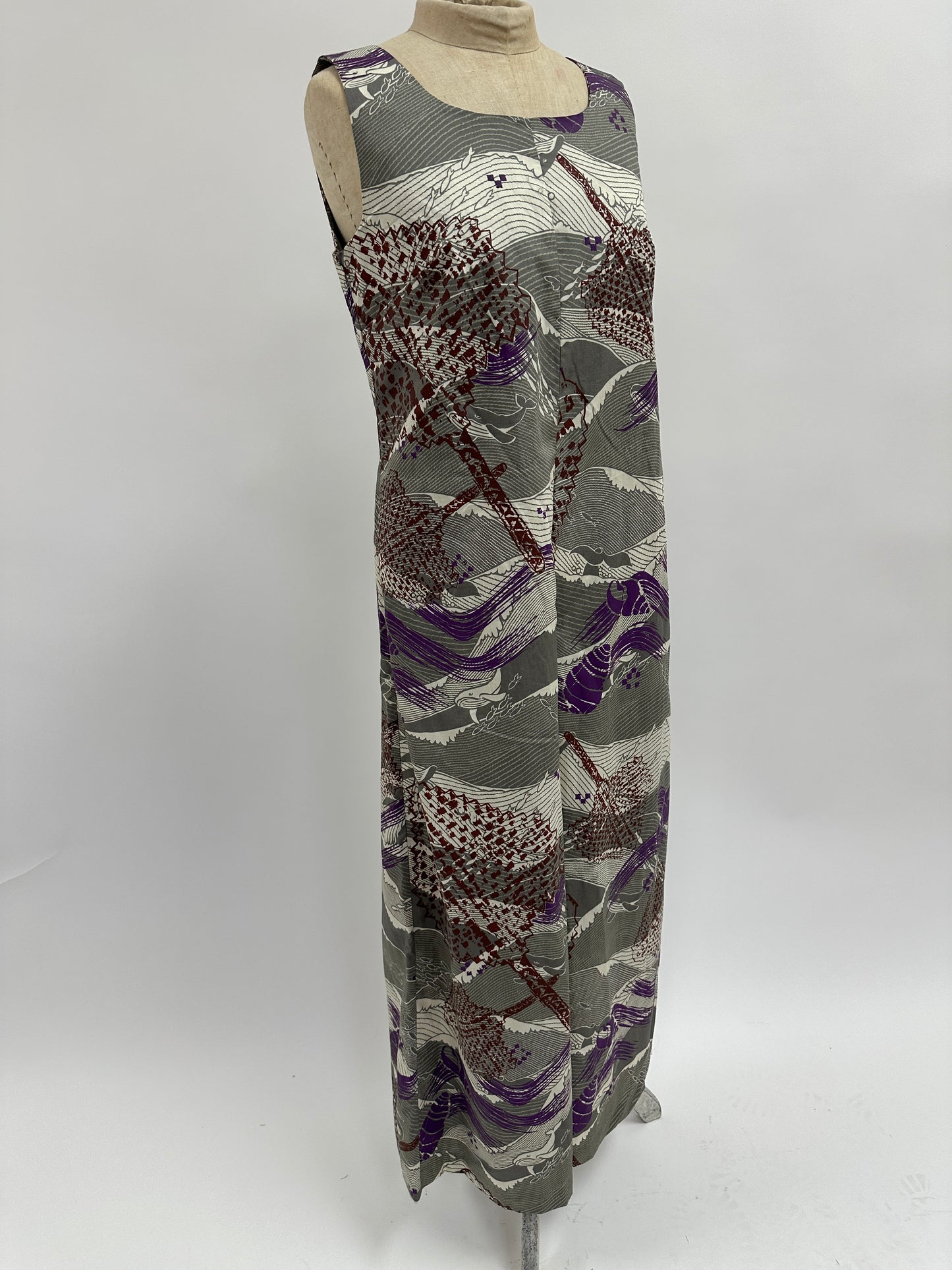 Jumpsuit| Fans & Shells on Whale print | Brown & Hibiscus on Grey