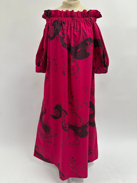 Sassy Muʻumuʻu | Dream Ladies | Black on Raspberry