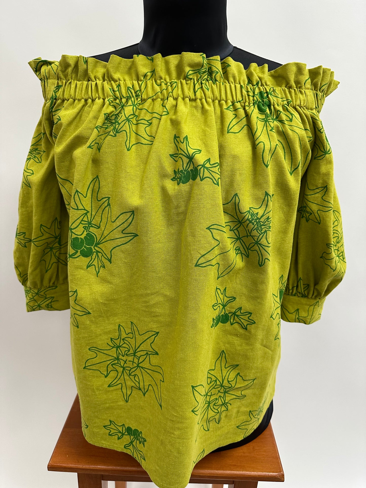 Sassy Blouse | Kukui |  Green on Lime Green