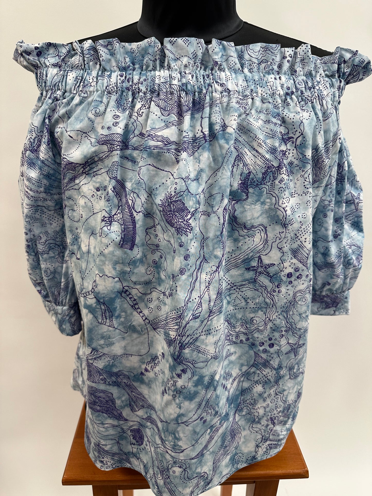 Sassy Blouse | Sea Dreams | Purple on Print
