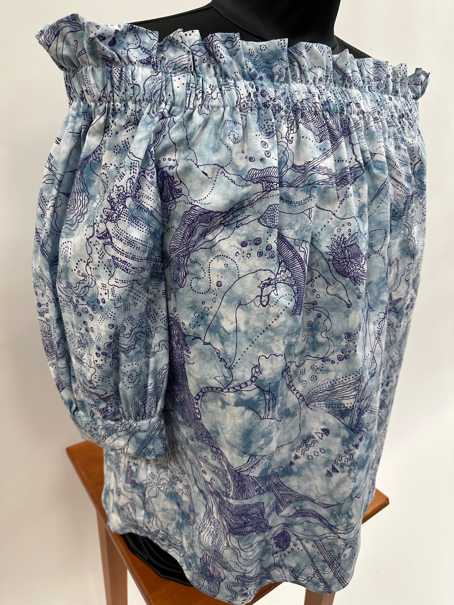 Sassy Blouse | Sea Dreams | Purple on Print