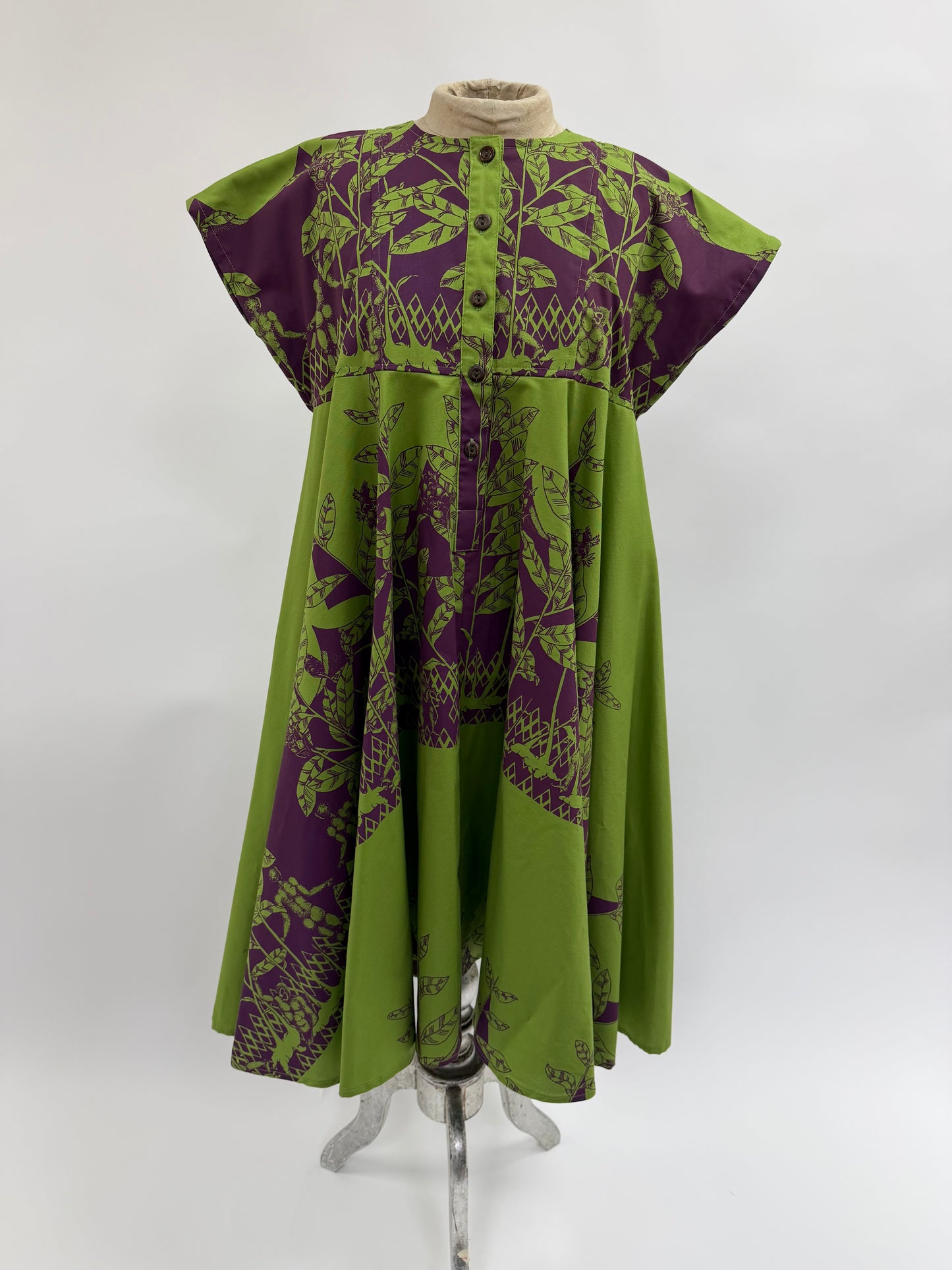 Nu Dress - Petite | Menehune in Awapuhi | Eggplant on Moss