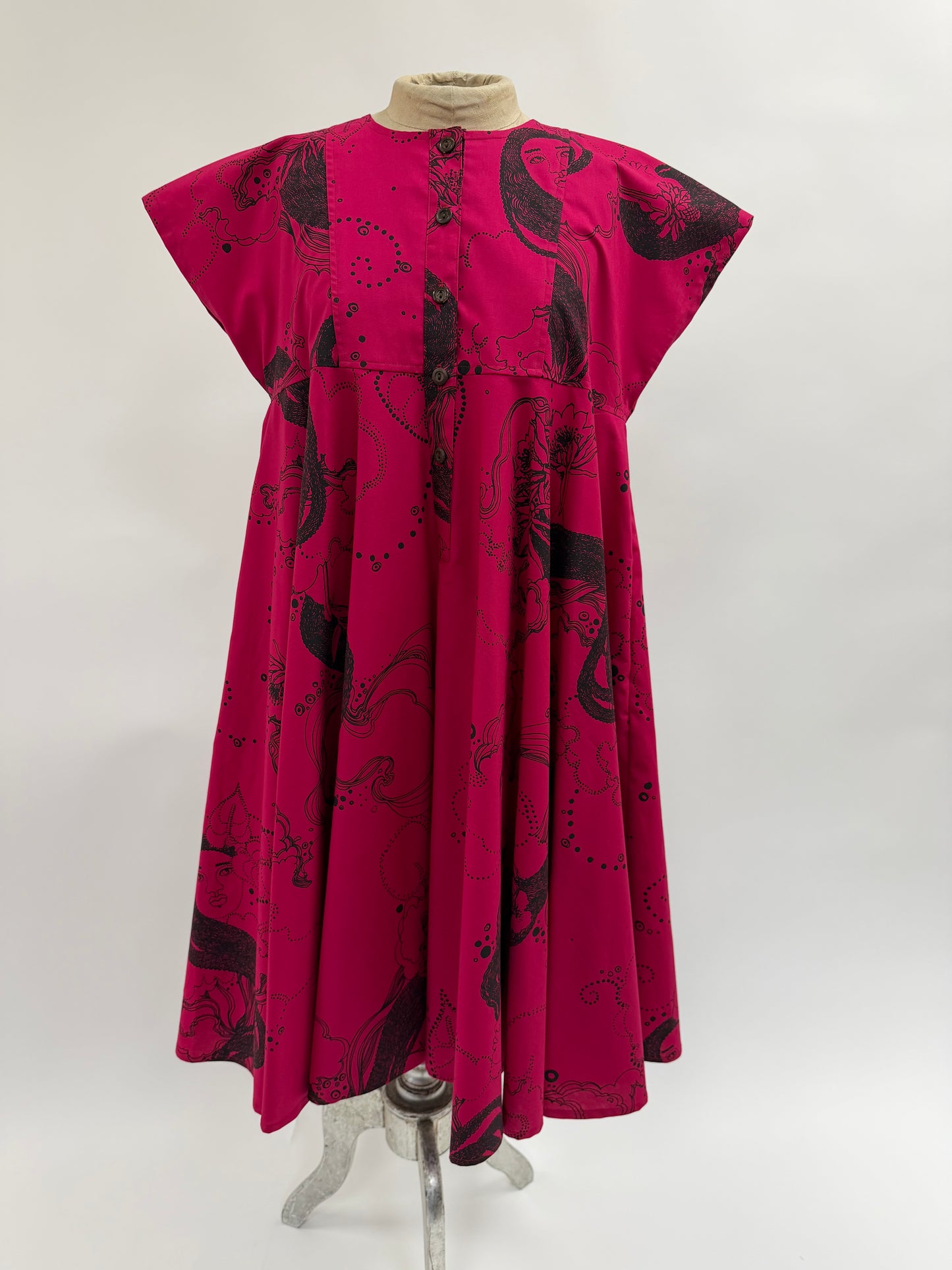 Nu Dress - Petite | Dream Ladies | Raspberry on Black