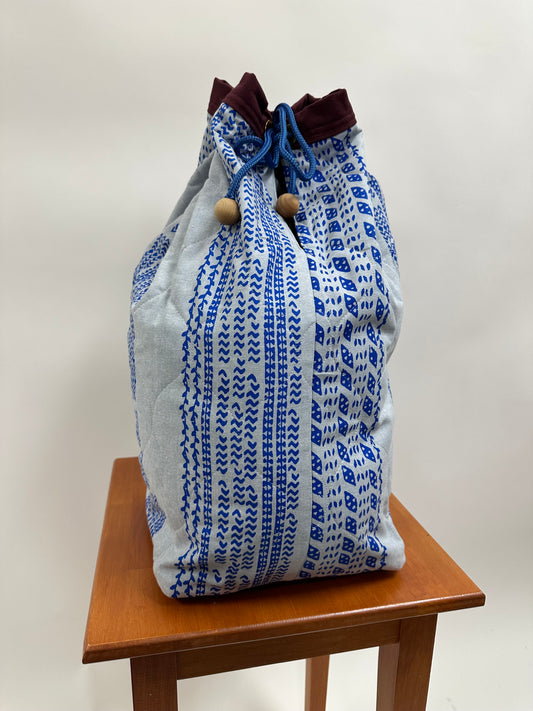 Hula Bag | Ohe Kapala | Blue on Light Blue