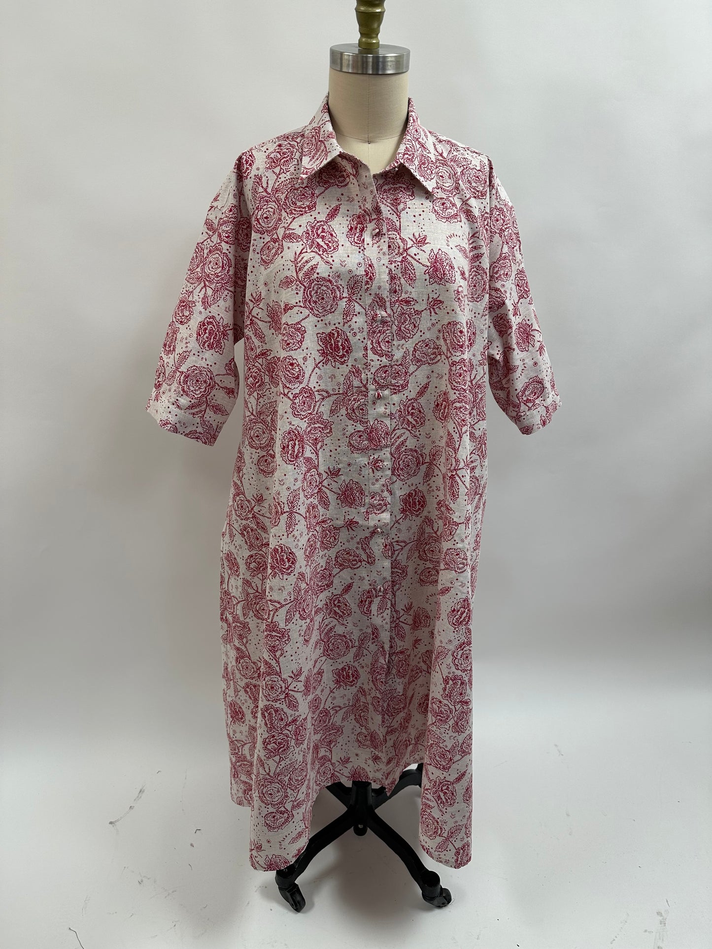 Coat Dress | Glitter Lokelani | Red on print