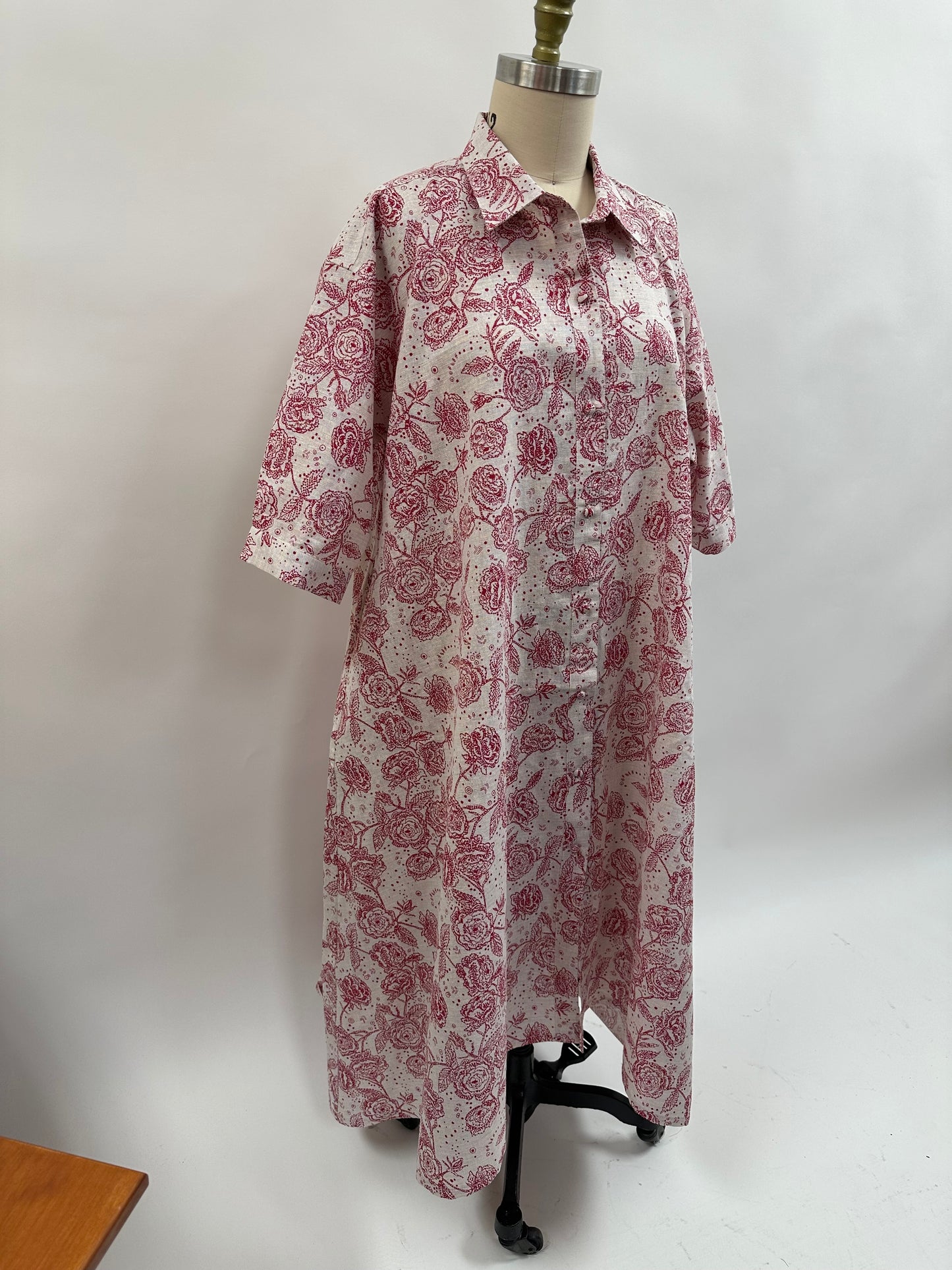 Coat Dress | Glitter Lokelani | Red on print