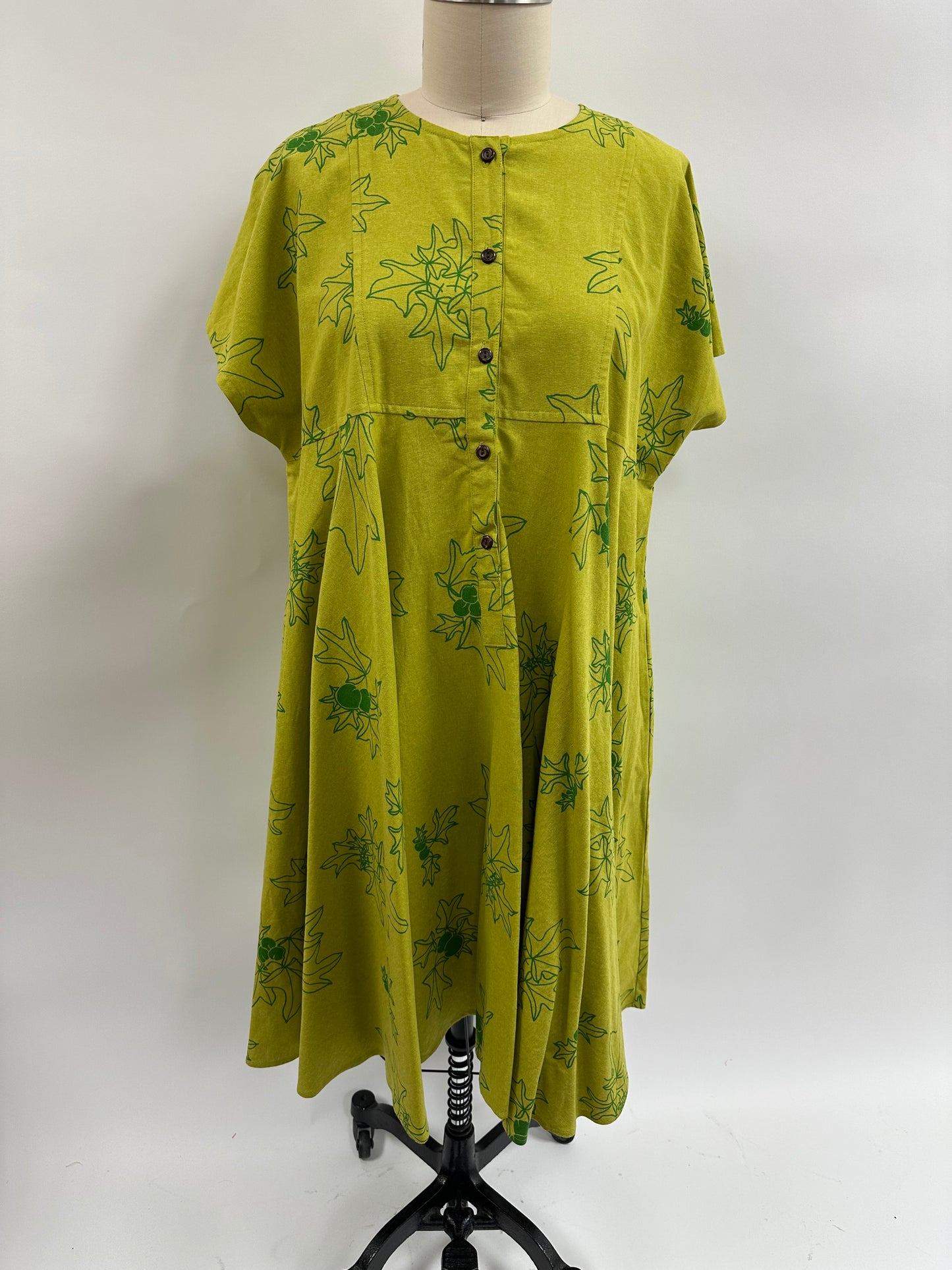 Nu Dress | Kukui | Green on Lime Green